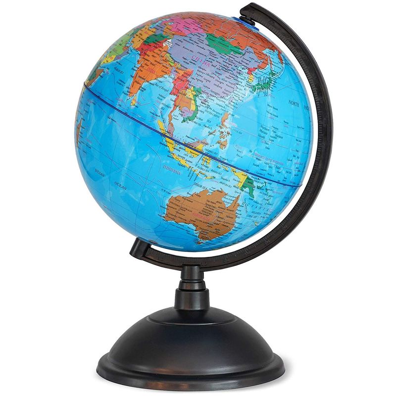 Juvale World Globe for Kids - 8 Inch Globe of World Perfect Spinning Globe for Kids, Geography Students, Teachers and More.