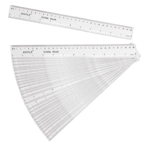 Clear Plastic Rulers for Kids,12 Inch Ruler for Measuring, Drawing (36 Pack)