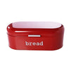 Large Bread Box for Kitchen Counter - Stainless Steel Bread Bin Storage Container Holder for Loaves, Pastries & More - Retro Vintage Design, Red, 17.3 x 8.3 x 6.5 inches