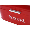 Large Bread Box for Kitchen Counter - Stainless Steel Bread Bin Storage Container Holder for Loaves, Pastries & More - Retro Vintage Design, Red, 17.3 x 8.3 x 6.5 inches