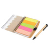 Juvale Kraft Cover Mini Spiral Notepads with Pen Sticky Notes (69 Sheets, 6-Pack)