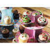 2-Pack Cardboard Cupcake Stand – 3-Tiered Dessert Stand Cupcake Tower – Cupcake Tree Display for Baby Showers, Weddings, Birthdays, Blue and Pink, 11.7 x 13.5 x 11.7 Inches