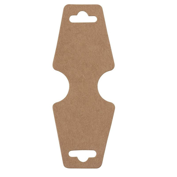 Necklace Cards - 200-Pack Blank Bracelet Card, Necklace Display Card, Bracelet Display Cards, Jewelry Hanging Cards for Bracelets, Neclace, Anklet, Fashion Jewelry, Kraft Brown, 4.75 x 1.75 Inches