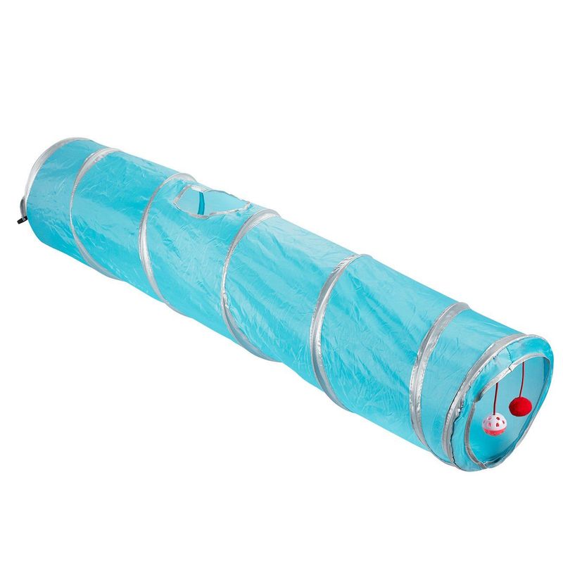 Juvale Small Pet Agility Play Tunnel Tube, Pet Toy for Tiny Dogs, Cats, Rabbits (47 x 9.75 in)