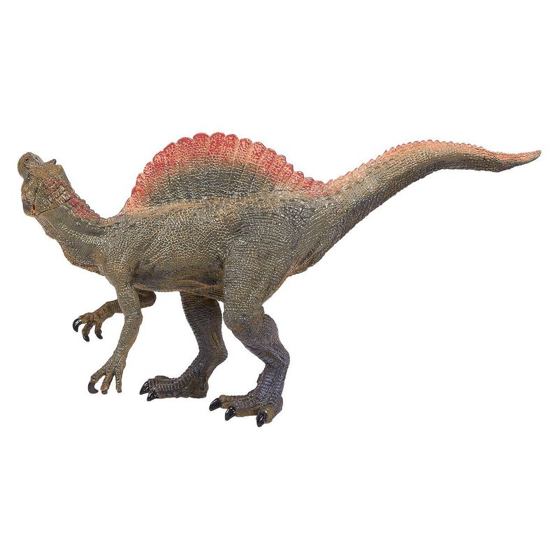 Dinosaur Toy Spinosaurus Figurine with Movable Jaw - Realistic Plastic Toy Dinosaur Figure for Children, Themed Parties, Decorations, Green - 11.5 x 6 x 3.5 Inches