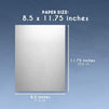 Reflective Metallic Cardstock Paper Sheets (Silver, 8.5 x 11.75 In, 50 Pack)