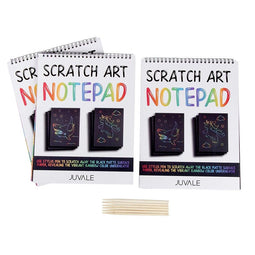 Juvale Rainbow Scratch Paper Notepad for Kids or Adults (3-Pack)