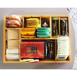 Kitchen Drawer Organizer with Removable Dividers - Silverware Organizer - Cabinet Organizer for Utensils and Cutlery - Utility Drawer, Bamboo, 14 x 10 x 2 Inches