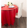 Juvale 12-Pack Red Plastic Tablecloth - Round 84-Inch Disposable Table Cover, Fits Up to 72-Inch Round Tables, Solid Red Color, Indoor Outdoor Party Supplies