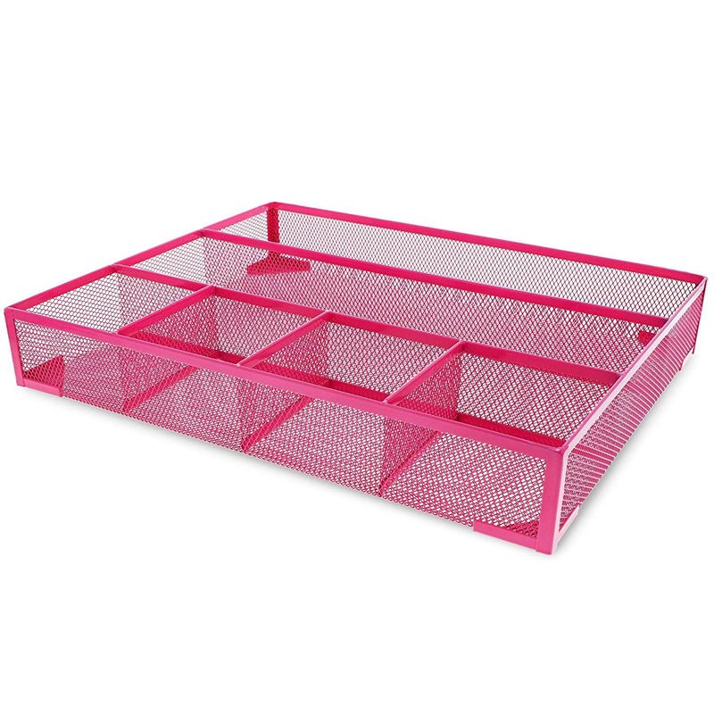 Hot Pink Mesh Wire Drawer Organizer (15 x 12 Inches)