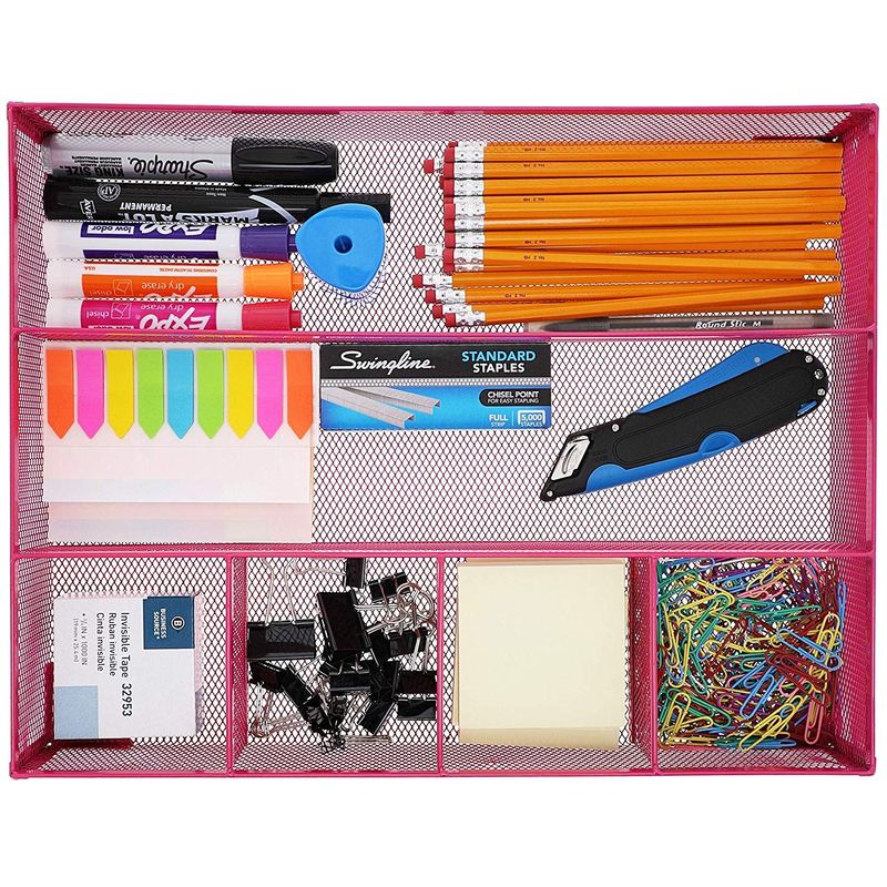 Hot Pink Mesh Wire Drawer Organizer (15 x 12 Inches)