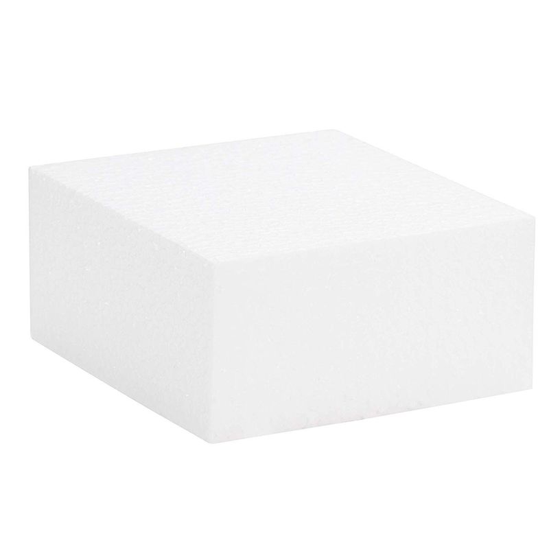 Foam Square Blocks for Crafts (4 x 4 x 2 In, 20 Pack)