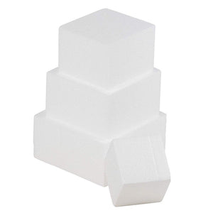 Small Cake Foam Dummies, 3-5.5 in Cake Dummy Squares (4 Pieces)
