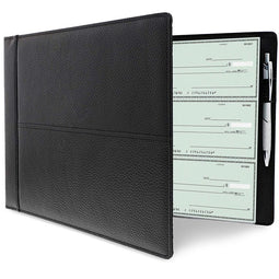 Juvale 7 Ring Business Check Binder, Holds 600 Checks, 3 on a Page, 14 x 2 x 10 Inches