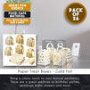 36 Pack Small Paper Treat Boxes, Metallic Gold Party Supplies (2 x 2 x 2 In)