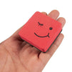 Mini Square Whiteboard Erasers, Face Design (4 Colors, 24 Pack)