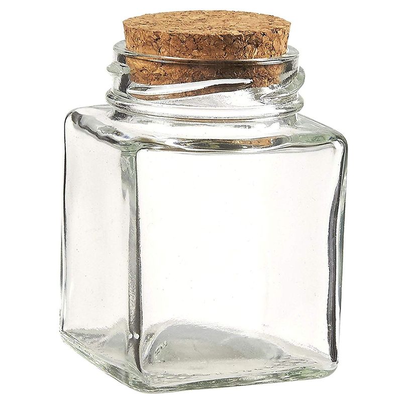 Juvale Clear Glass Bottles with Cork Lids (12 Pack), Pack - Harris