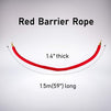 Red Velvet Stanchion Rope - 2-Pack Crowd Control Rope Barrier with Polished Gold Hooks, 5 Feet