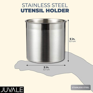 Stainless Steel Utensil Holder (5 x 5 In)