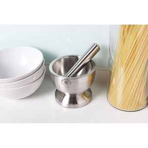 Juvale Large Stainless Steel Mortar and Pestle Bowl Set