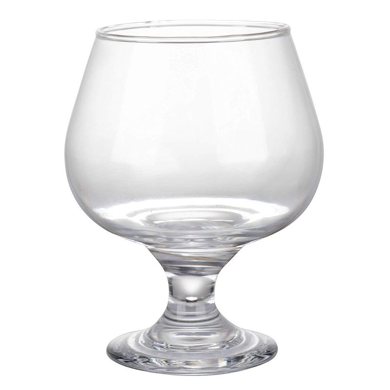Set of 4 Brandy Snifter Glasses for Whiskey, Short Stem Wine Glass Set for  Bourbon, Cognac, Brandy (13oz)