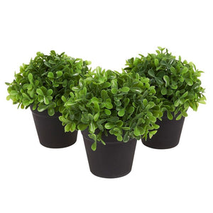 Mini Artificial Potted Plants for Home Decor (5 x 5.2 In, 3 Pack)