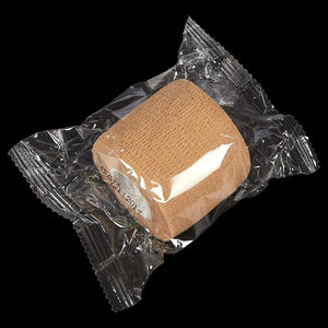 Self Adhesive Bandage Wrap, Cohesive Tape (Tan, 2 In x 5 Yards, 12-Pack)
