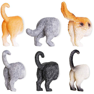 Juvale Set of 6 Cat Butt Magnets, Cute Funny Animal Refrigerator Fridge Magnet, Perfect for Animal Lover Decorative Gifts Kitchen Office Whiteboard