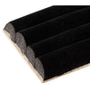 Ring Pads - 5-Pack Velvet Ring Display Trays, Ring Box Insert, Holder, Case, Ring Foam, for Jewelry Accessories Storage, Show, Retail, Shop, Home, Counter Top, 3 Slots, Black, 5.5 x 3.3 x 0.78 Inches