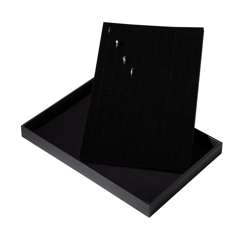 Standard Size 5x8 Black Velvet Jewelry Tray Insert