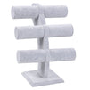 Velvet Jewelry Display Stand, 3 Tier (12 x 9.5 x 5.5 in.)