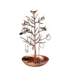 Shabby Chic Birds in Tree Jewelry Display - Holder Organizer for Necklaces, Bracelets, Earrings - Copper Plated