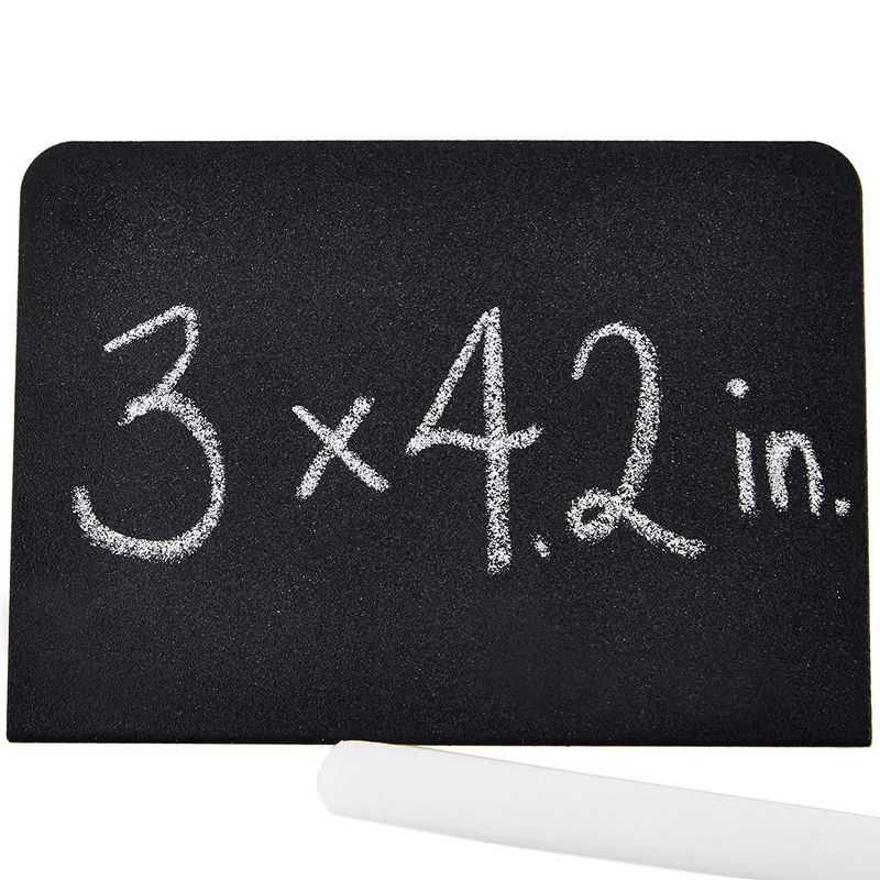 Juvale 8-Pack Mini Metal Chalkboard Stands - Erasable Signs for Tables, Weddings, and Parties, 3 x 4 Inches