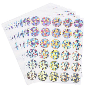 Scratch-Off Stickers - 510-Pack Round Sticker Labels, Self-Adhesive Peel and Stick DIY Circle Labels for Wedding Games, Fundraisers, Promotions, Holographic, 1-Inch Diameter