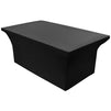 Stretch Tablecloth - Table Covers for 6 ft. Rectangular Tables - Perfect for Folding Tables, Banquets, Trade Shows, Weddings, Parties, DJ | Black