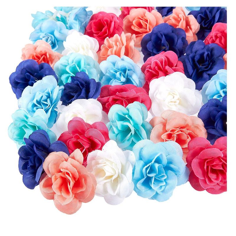 Juvale 60 Pack Artificial Daisy Flowers Heads, 2-Inch Colorful Fake Flowers, Bulk, for Crafts, Wedding Decorations (6 Colors)