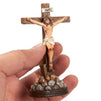 Juvale Religious Statues - 3-Pack Jesus Cross Crucifix Figurines - Holy Catholic Crosses, Resin Figures of Christ's Crucifixion - 1.7 x 3.6 x 1.25 Inches