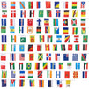 Juvale 100-Piece International Flags - 80-Feet Small Country Flags Banner of The World - Multi-Cultural Party Hanging Decorations, 100 Different Assorted Countries, 5.2 x 9.2 inches Each Flag