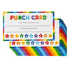 Juvale Rainbow Punch Card for Classroom Kids Rewards (3.5 x 2 in, 60-Pack)