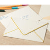 A7 Ivory Envelopes with Gold Foil Edges for Mailing Invitations (5x7 In, 50 Pack)