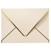 A7 Ivory Envelopes with Gold Foil Edges for Mailing Invitations (5x7 In, 50 Pack)