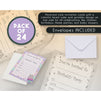 Invitation Cards – 24-Pack Birthday Party Invitation Cards, Fill-in Invitations with Envelopes, Confetti Designs, 5 x 7 Inches