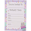 Invitation Cards – 24-Pack Birthday Party Invitation Cards, Fill-in Invitations with Envelopes, Confetti Designs, 5 x 7 Inches