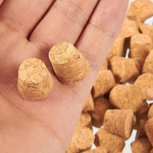 Size #4 Tapered Cork Plugs for Small Bottles and Test Tubes (0.6 x 0.47 x 0.5 In, 100 Pack)
