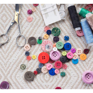 Juvale 1000 PCS Assorted Mixed Color Sizes Resin Buttons 2 and 4 Holes, Round Buttons for Sewing DIY Crafts, Children's Manual Button Painting