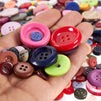 Juvale 1000 PCS Assorted Mixed Color Sizes Resin Buttons 2 and 4 Holes, Round Buttons for Sewing DIY Crafts, Children's Manual Button Painting