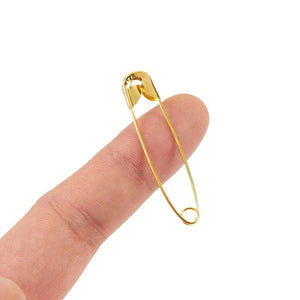 400-Count Safety Pins - Large Safety Pins for Garment Repair, Quilting, Jewelry Making, Gold - 1.7 x 0.4 Inches