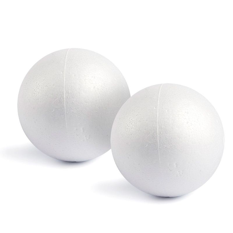 Juvale Foam Balls for Crafts (5.9 in, 2 Pack)