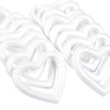 White Foam Hearts for DIY Crafts Supplies, Valentine's Décor (5.2 x 5 in, 24 Pack)