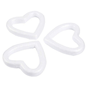 White Foam Hearts for DIY Crafts Supplies, Valentine's Décor (5.2 x 5 in, 24 Pack)